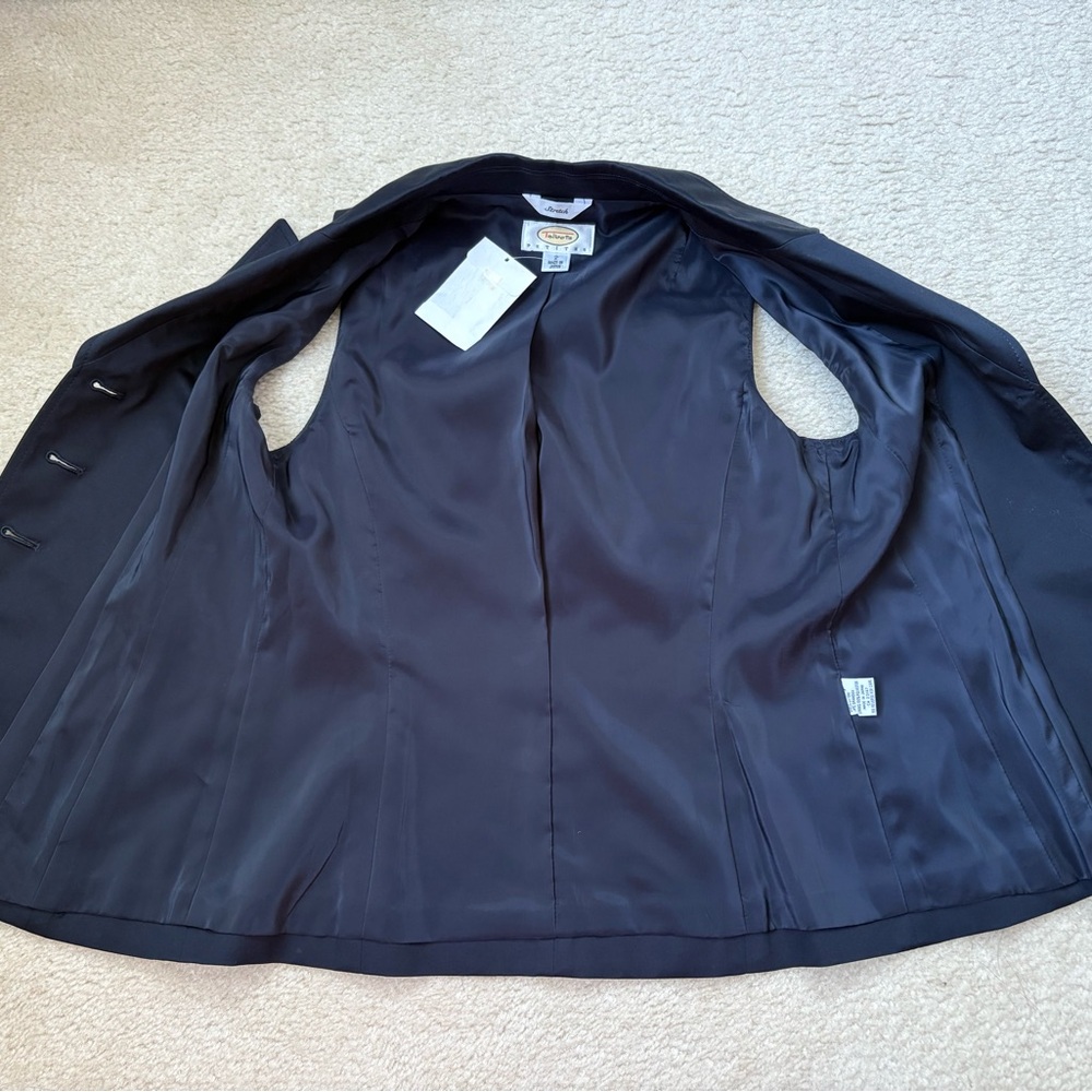 Talbots Chic Stretch Navy Blue Vest With Buttons, Sz 2 business career preppy - Picture 4 of 5
